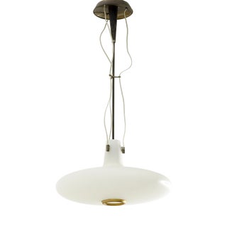 Glass and Brass Pendant by Bruno Chiarini, 1950s For Sale