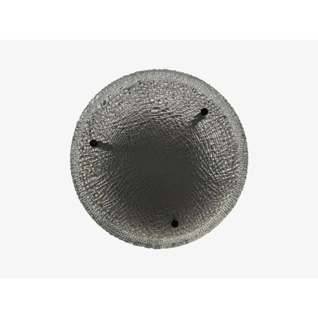 Transparent Kaiser Leuchten, Textured Glass, Nickel, Pendant Light, Germany, 1960s For Sale - Image 8 of 8