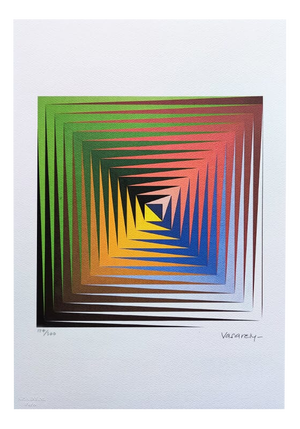 Victor Vasarely, Vonal Prim, 1970s, Lithograph on Paper
