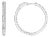 14K White Gold 1.0 Cttw Princess Diamond Inside Out Hoop Earrings (H-I Color, I1-I2 Clarity) - 23 MM For Sale