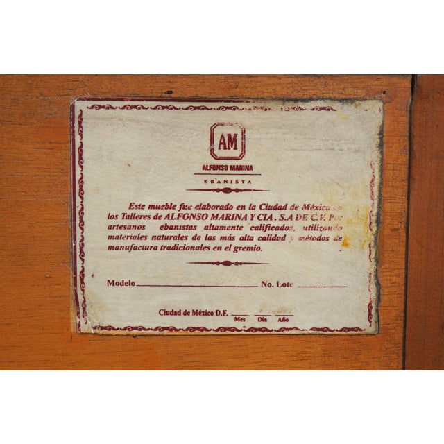 Pair of Alfonso Marina Mahogany Bow Front Inlaid Nightstands For Sale - Image 18 of 18