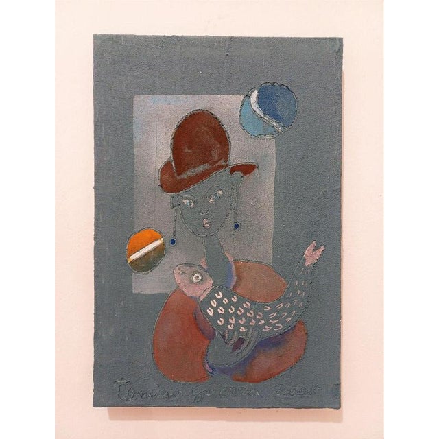 Tonino Guerra Untitled 2005 60 x 40 cm Fresco on stretched canvas Signed and dated by the artist on the front Supplied...