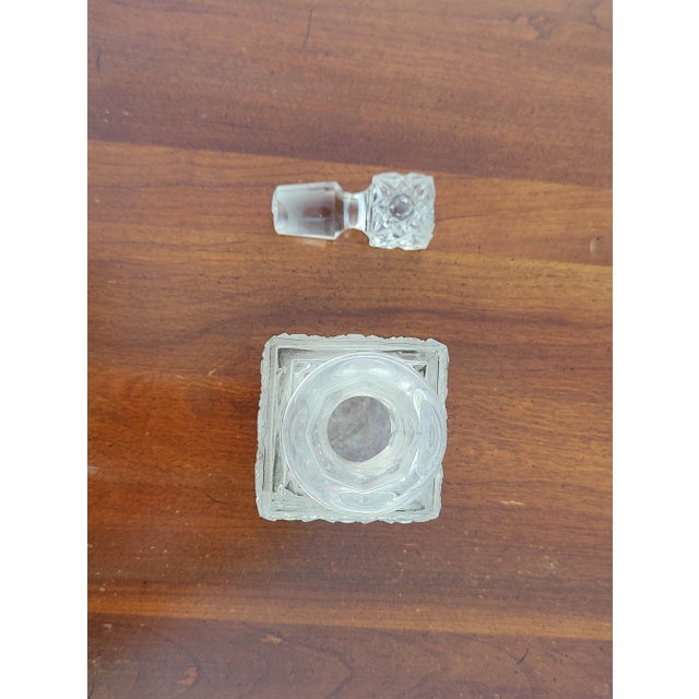 Antique EAPG Early American Pattern Crystal Cut Glass Cologne Bottles Daisy. Decanter is in Good vintage condition,...