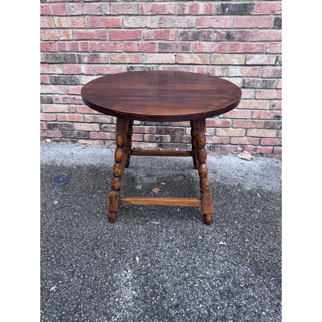 Brown Antique English Side Table For Sale - Image 8 of 11