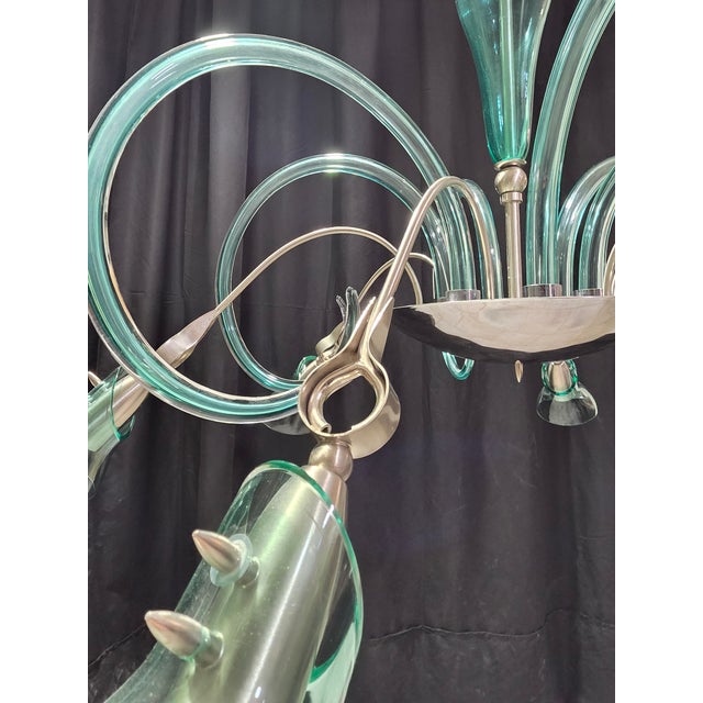 1980s Vintage Murano Glass Chandelier, 1980s For Sale - Image 5 of 11