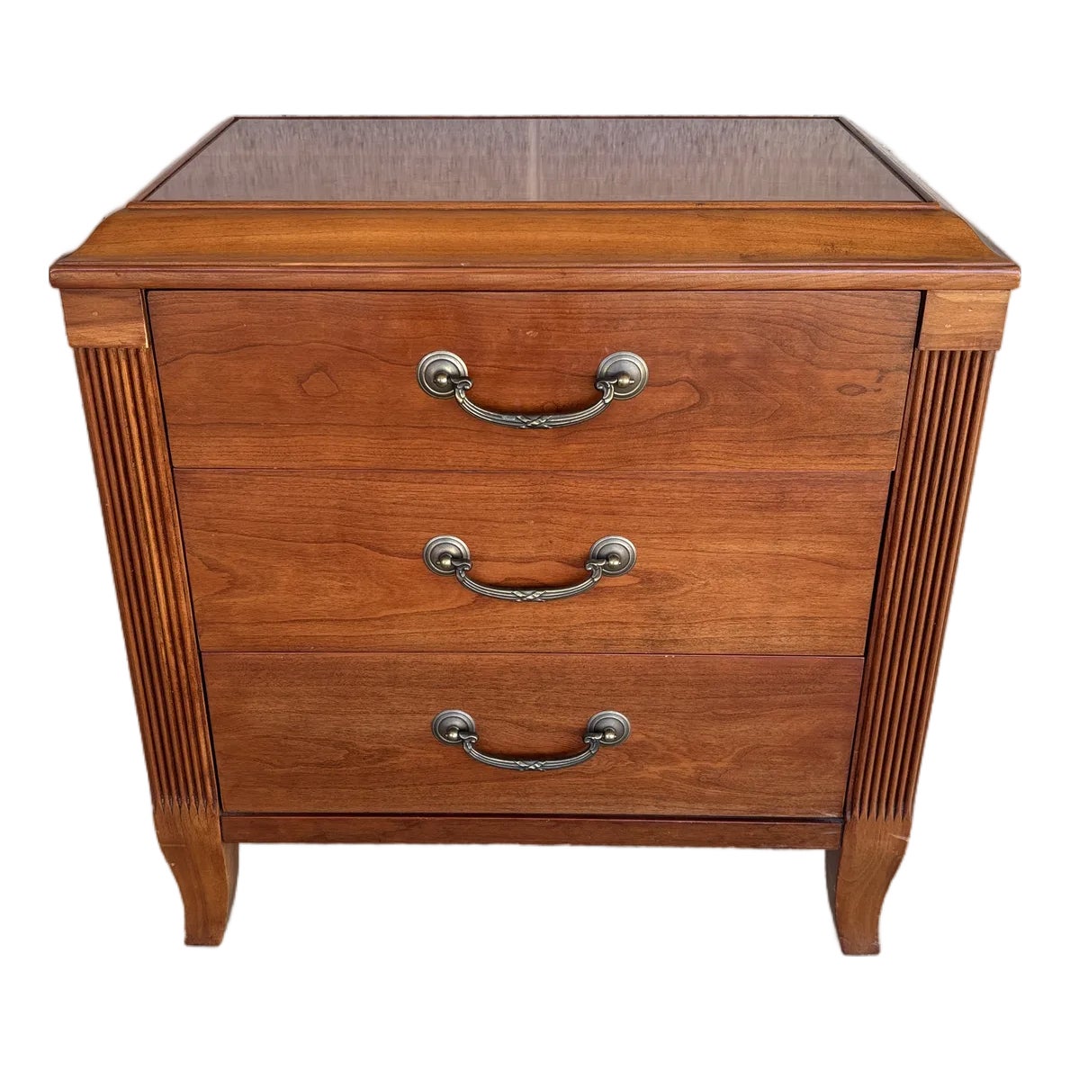 B) Ethan Allen Maison French Country Style 3 Drawer Cherry