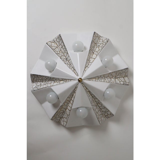 Gold Star Wall Lamp in White and Gold Ceramic from Pan Keramik, Germany, 1970s For Sale - Image 8 of 17