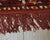 Ruby Red Vintage Oriental Silk Tapestry or Table Cover Central Medallion Style Sarouk For Sale - Image 8 of 12