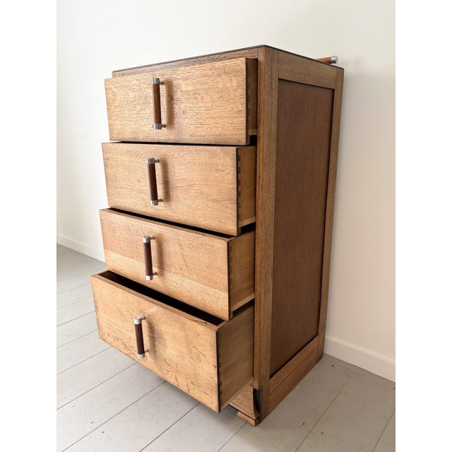 Art Deco Chest of Drawers with Ebonised and Chrome Accents, Britain, 1920s For Sale - Image 4 of 14