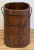 Farmhouse Antique Large Wood Bucket Umbrella Stand With Metal Fittings For Sale - Image 3 of 10