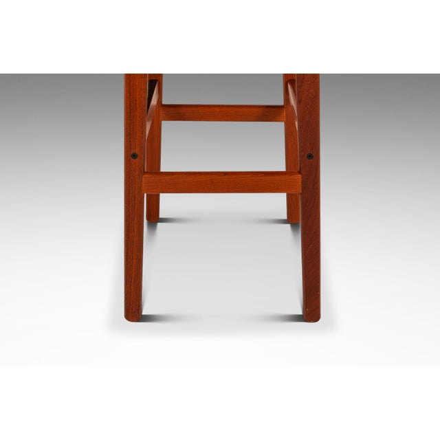 Rare Mid-Century Danish Modern Barstool in Teak & Leather by Knud Bent for Korup Stolefabrik, Denmark, C. 1960s For Sale - Image 13 of 18