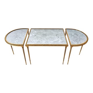 Mid-Century Maison Bagues Bronze Dore Hollywood Regency Coffee Table For Sale