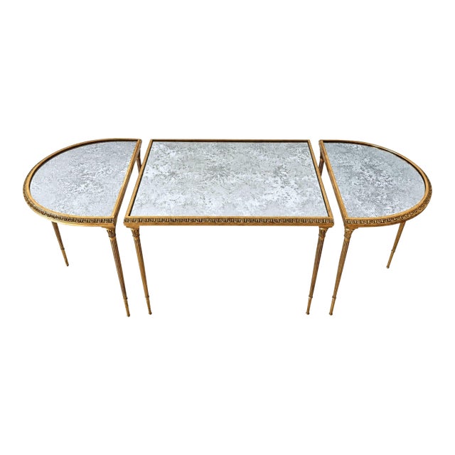 Mid-Century Maison Bagues Bronze Dore Hollywood Regency Coffee Table For Sale