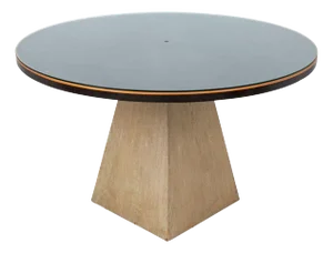 Modern Circular Glass Top Dining Table