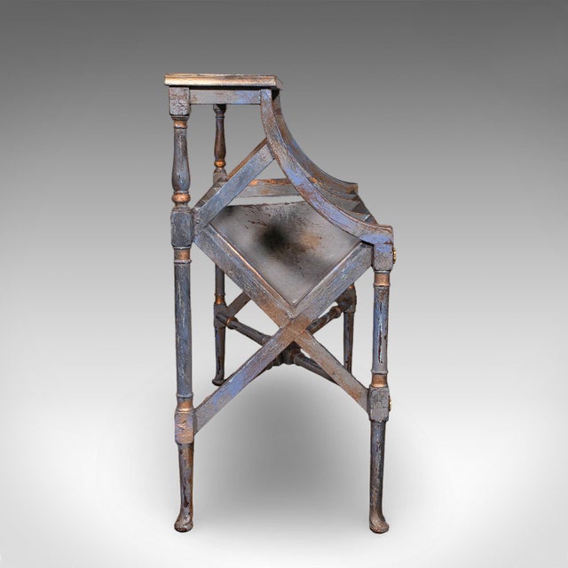 Antique Georgian Revival Book Trough, English, Painted, Library Stand, Edwardian For Sale - Image 4 of 12