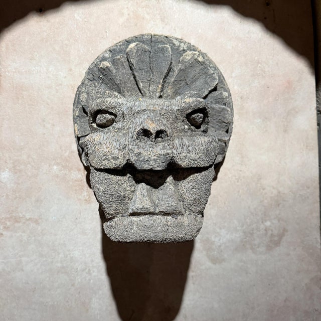 For your consideration, a carved wood sculpture of Quetzalcoatl, the Aztec god known as the "Feathered Serpent"....