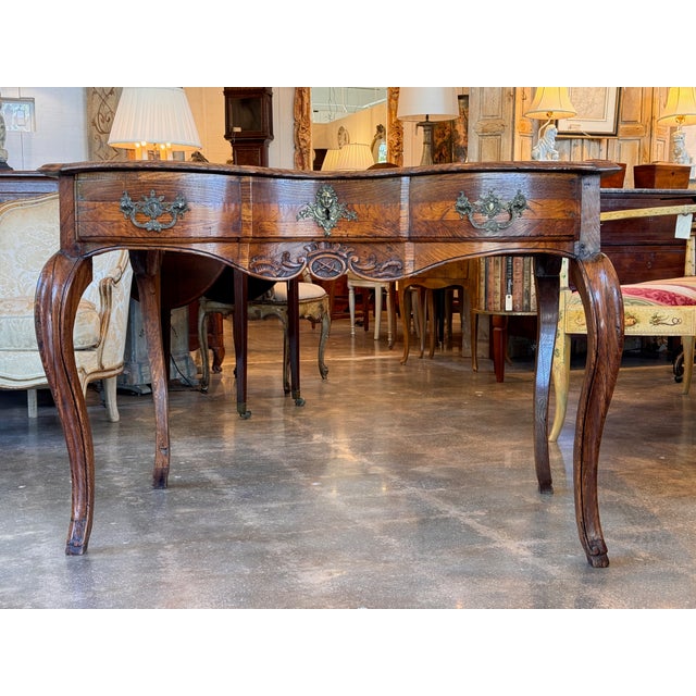 Wood 19th Century Louis XVI One-Drawer Writing Table With Leather Top For Sale - Image 7 of 18