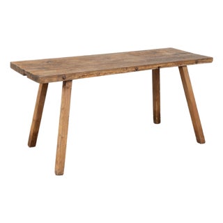 19th Century Rustic Peg Leg Console Table For Sale