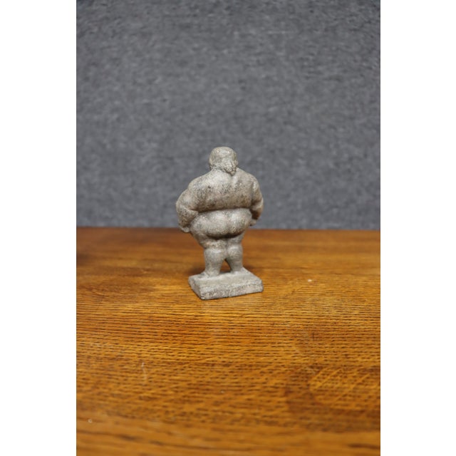 Gray Carved Stone Figure of a Pot-Bellied Man For Sale - Image 8 of 9