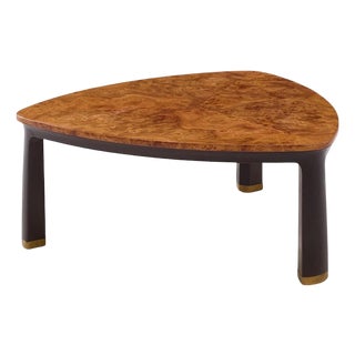 Edward Wormley for Dunbar Mid Century Carpathian Elm Burlwood Coffee Table For Sale