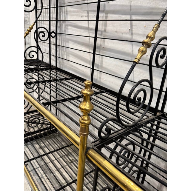Vintage 1920’s French Brass & Wrought Iron Baker’s Rack For Sale - Image 10 of 12