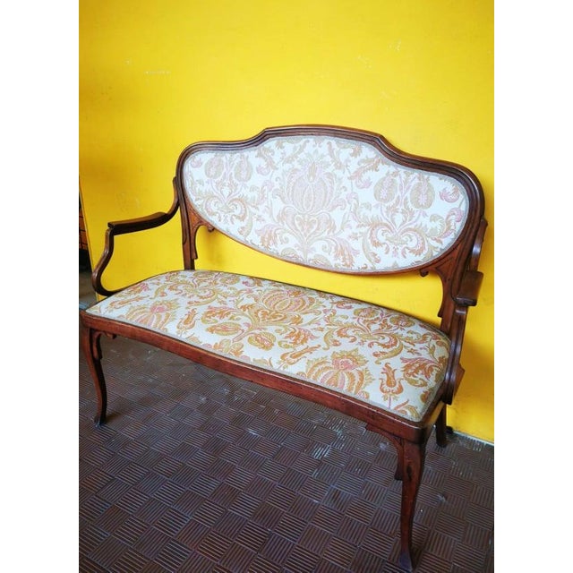 Jugendstil Liberty Sofa from Jacob & Josef Kohn, Vienna, Early 1900s For Sale - Image 4 of 4