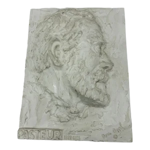 1950s Louis Pasteur Sculpture Signed Doris Appel