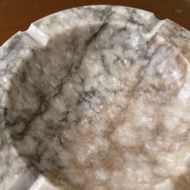 1970s Vintage Hand Carved Italian Marble Ashtray For Sale - Image 5 of 9
