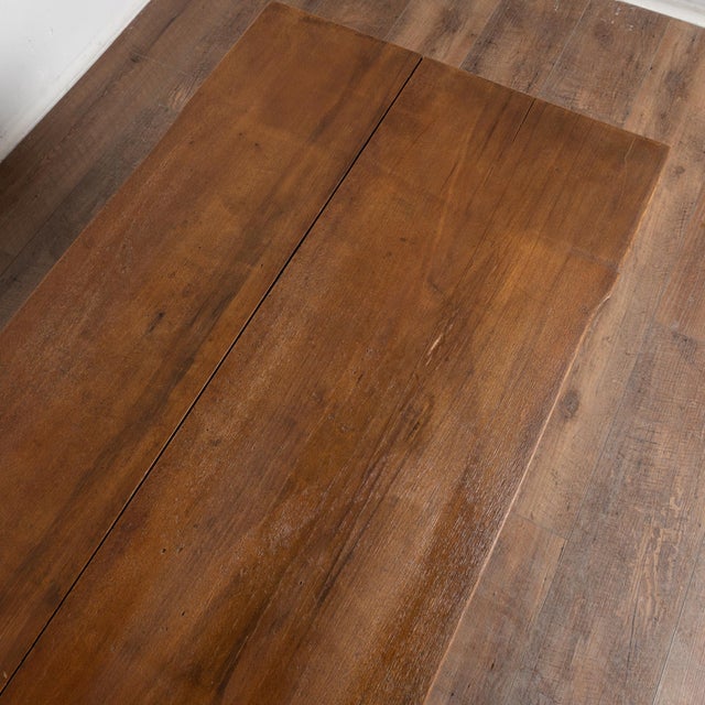 Wood Early 20th-Century Hungarian Walnut Coffee Table With Peg Legs For Sale - Image 7 of 10