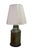 This striking pair of vintage table lamps is crafted from octagonal, tin tôle tea caddy bodies finished in a heavily...