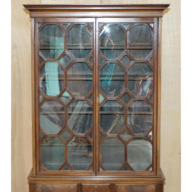Antique Victorian Astral Glazed Bookcase with Long Legs, 1870s For Sale - Image 3 of 18