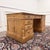 English Teak Desk with Brown Leather Top For Sale - Image 5 of 18
