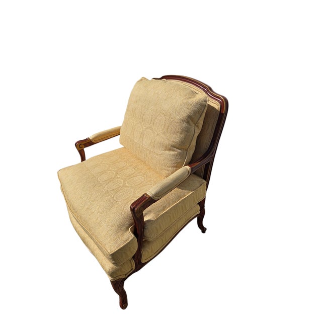 French Thomasville TRS Furniture Inc. Armchair Regency Bergere Lounge Chair Louis XV For Sale - Image 3 of 15