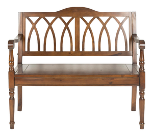 Trellis Bench in Dark Teak