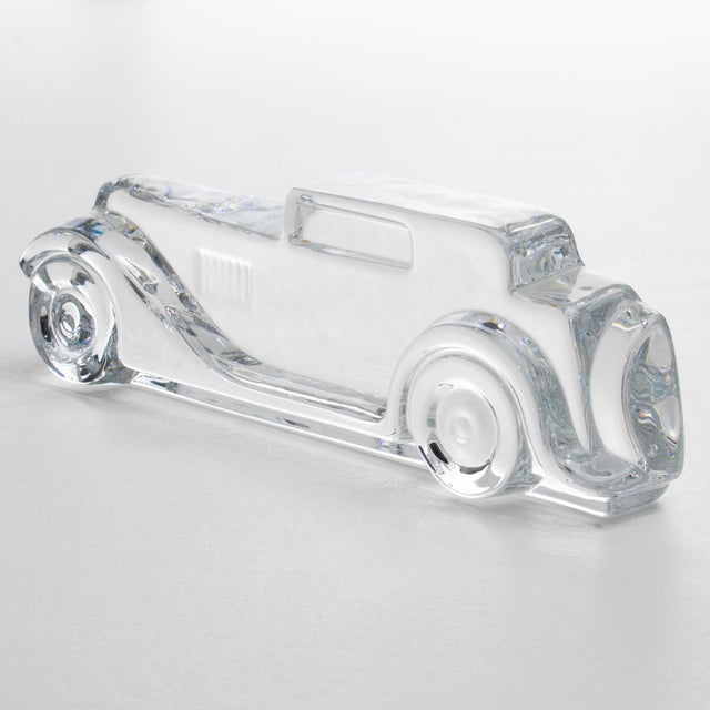 Daum Crystal Marly Car Relief Decorative Paperweight Sculpture For Sale In Atlanta - Image 6 of 12