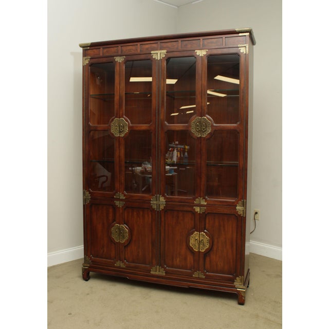 Henredon Pan Asian Collection Mahogany China Display Cabinet Chairish