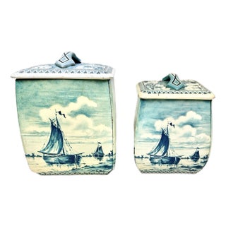Vintage Dutch Tins-A Pair For Sale