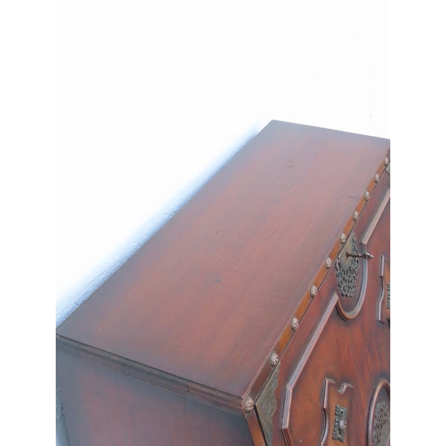 Early 20th Century Early 1900s Carved Writing Cabinet Secretary Desk 6680 For Sale - Image 5 of 18