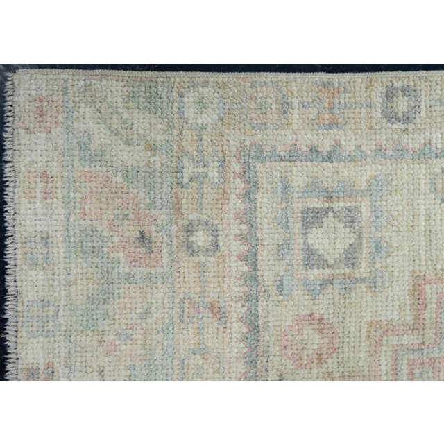 Turkish Turkish Oushak Rug 2'10" x 11' #19418 For Sale - Image 3 of 8