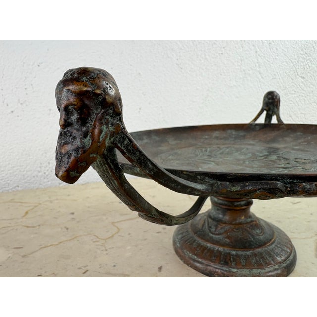This is a classical Greco Roman style bronze compote by Maitland Smith. This bronze compote has a wide bowl with an...