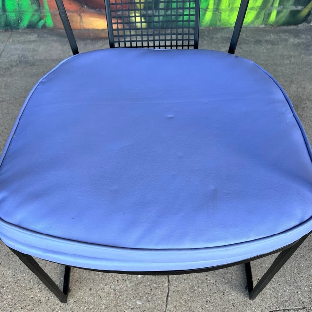 Set of 6 80s Postmodern Iron Patio Chairs For Sale - Image 10 of 12
