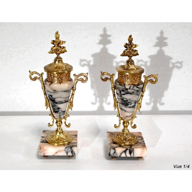 Marble and Bronze Casseroles, 1920, Set of 2 For Sale - Image 12 of 18