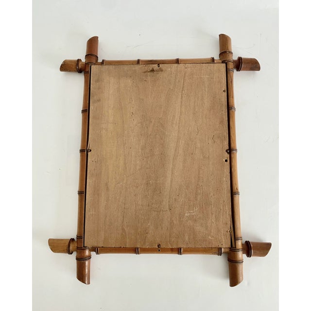 1940s 1940s English Faux Bamboo Mirror For Sale - Image 5 of 6