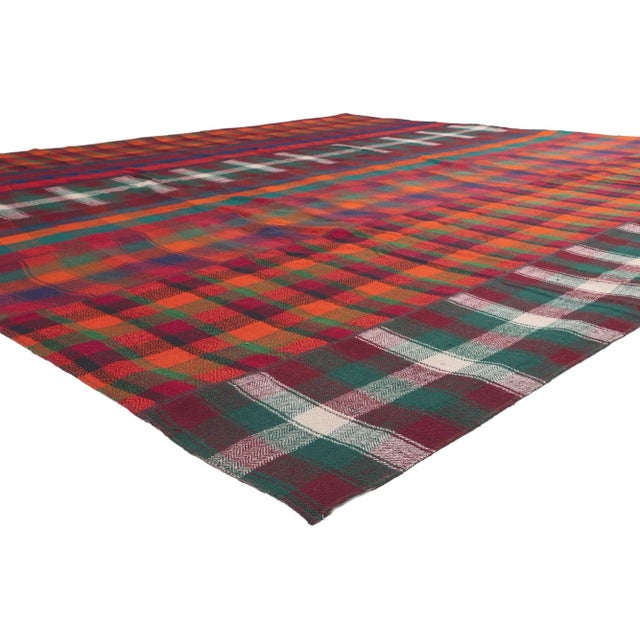 60804 Vintage Tartan Plaid Rug, 11'02 x 11'11. A timeless celebration of heritage craftsmanship and collegiate charm, this...