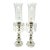 Pair of Vintage Hurricane Cut Crystal Table Lamps For Sale