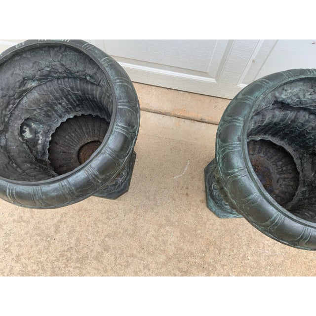 Vintage Bronze Mainland Smith Planters - Set of 2 For Sale - Image 9 of 11