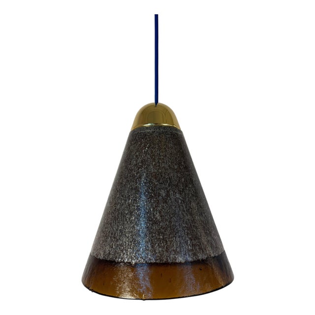 Hanging Lamp in Brown Glass from Peill & Putzler For Sale