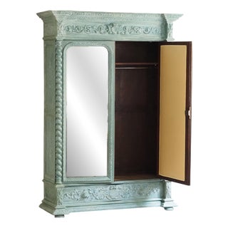 Antique Gründerzeit Mirrored Wardrobe For Sale