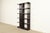 A gorgeous pair of Modern Art Deco style dark oak modular bookshelves, étagères, or display units In the manner of Barbara...