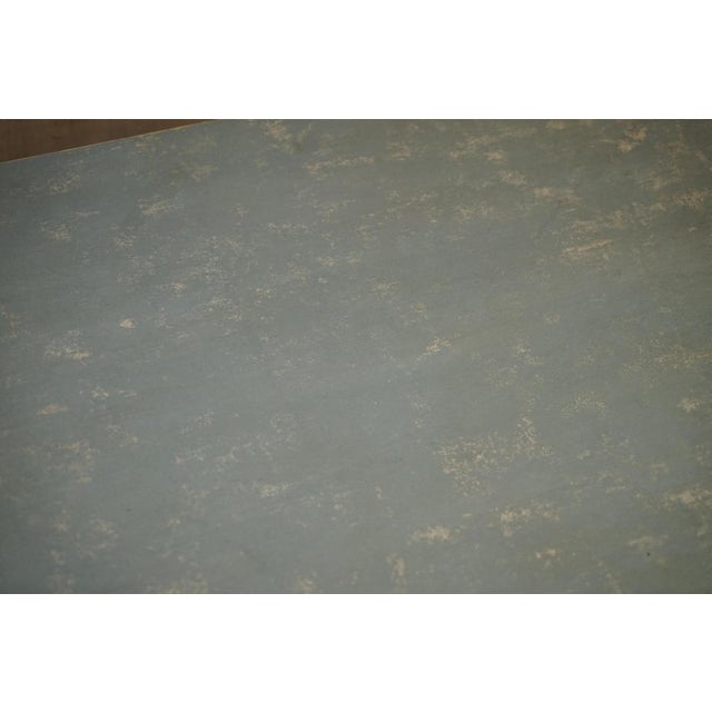 Solid Six Pillar French Country House Coffee Table in Original Paint For Sale - Image 16 of 18